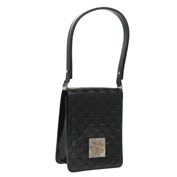 LOUIS VUITTON Damier Vernis Club Shoulder Bag Black - Picture 1 of 15